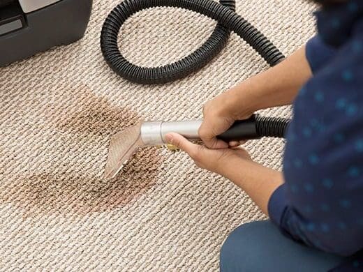 removing a stain from a carpet